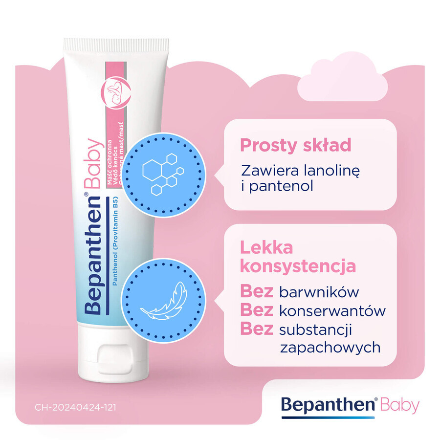 Bepanthen Baby set, Zalf voor babyuitslag, 3 x 100 g + 100 g gratis