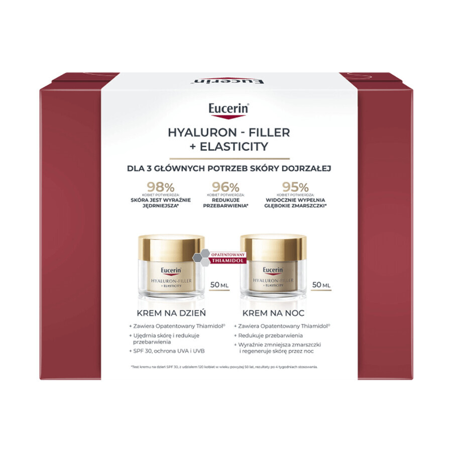 Eucerin Hyaluron-Filler + Elasticiteit set, dagcrème 50 ml + nachtcrème 50 ml