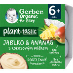 Gerber Bio dessert 100% vegetale alla mela e ananas con latte di cocco pezzo 4 x 90 g