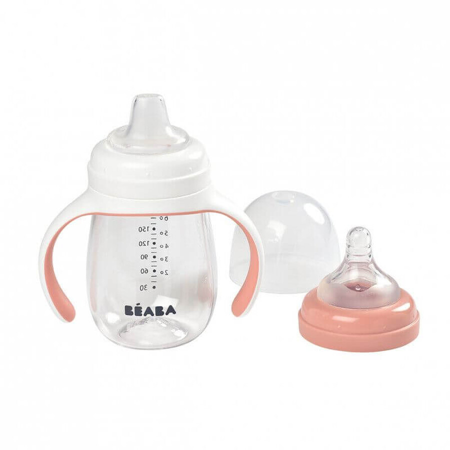 Biberon didattico 2in1, rosa, baby