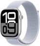 Apple Watch Series 10 GPS + Cellular 42mm Zilver Aluminium Behuizing met Sport Buckle Blue Cloud