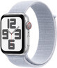 Apple Watch SE (2024) Cellular 40 mm, aluminium zilver met wolkenblauw schakelbandje