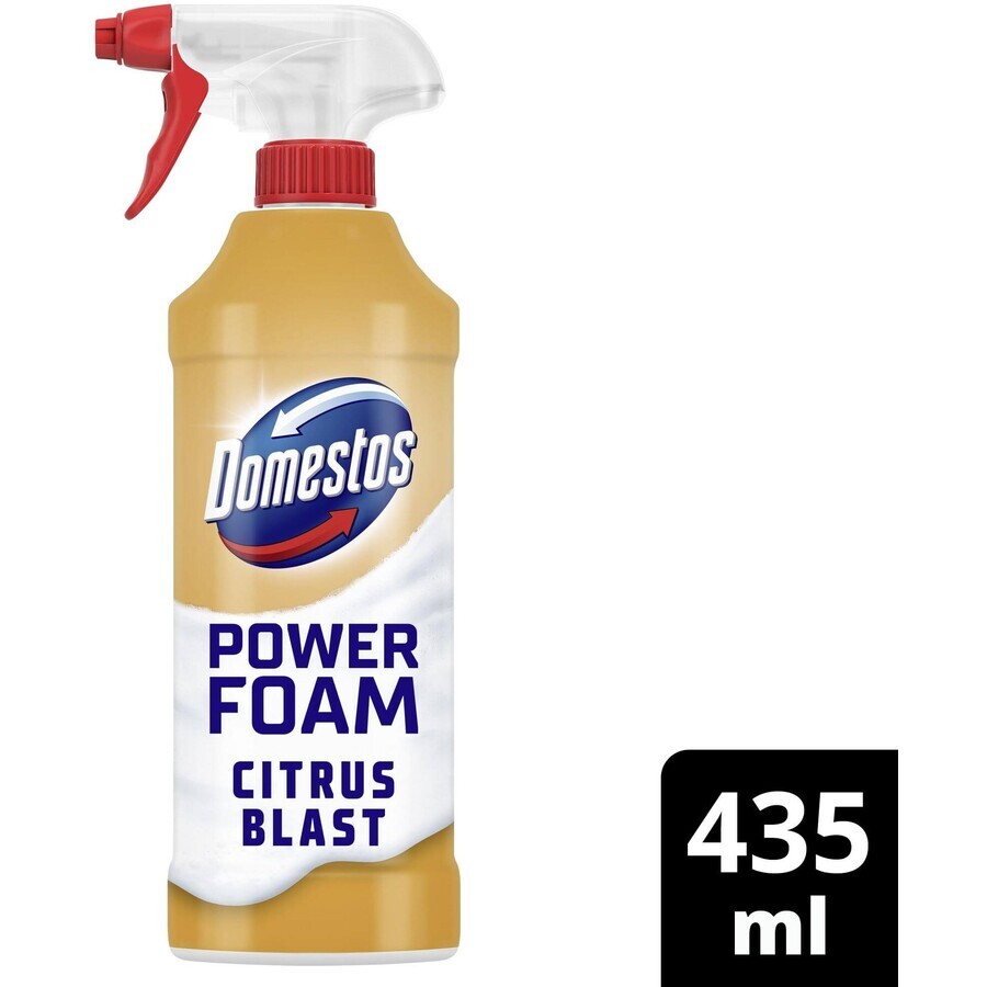 Domestos Power foam Detergente in schiuma agli agrumi per bagni e toilette 435 ml