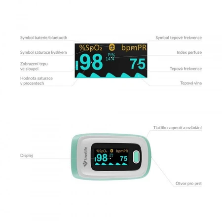 Pulsioxímetro TrueLife Oximeter X5 BT Bluetooth