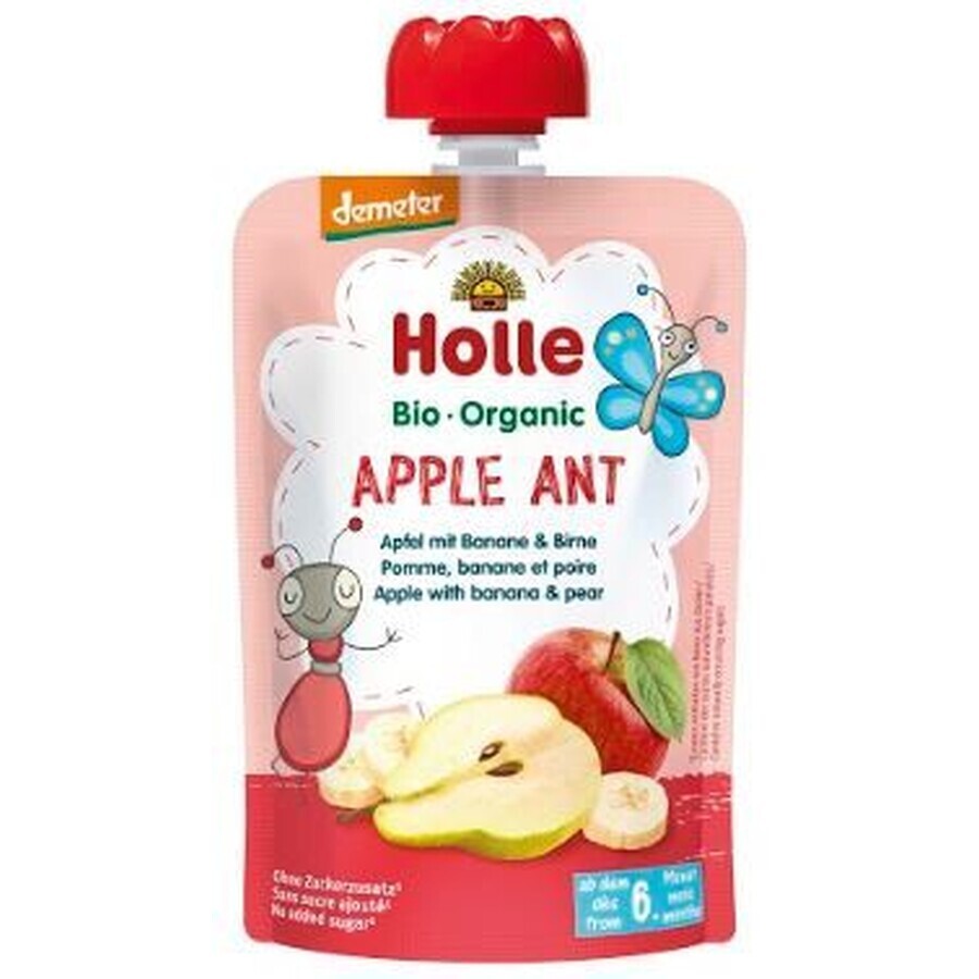 Holle Biologische Puree - Appelmier - Appel en banaan met peer 100 g