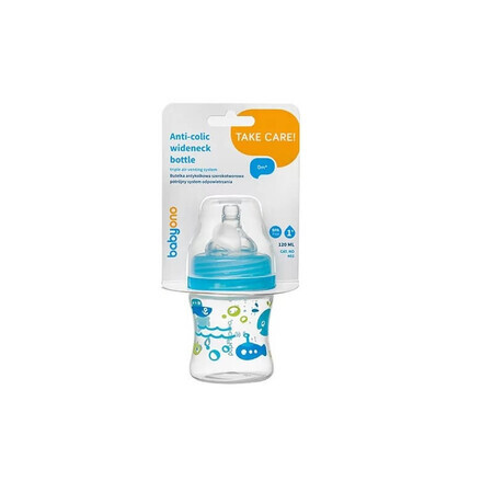 Bouteille en plastique à col large, 120 ml, différents modèles, Babyono