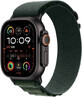 Apple Watch Ultra 2 (2024) 49 mm, zwart titanium met donkergroene Alpine M travel