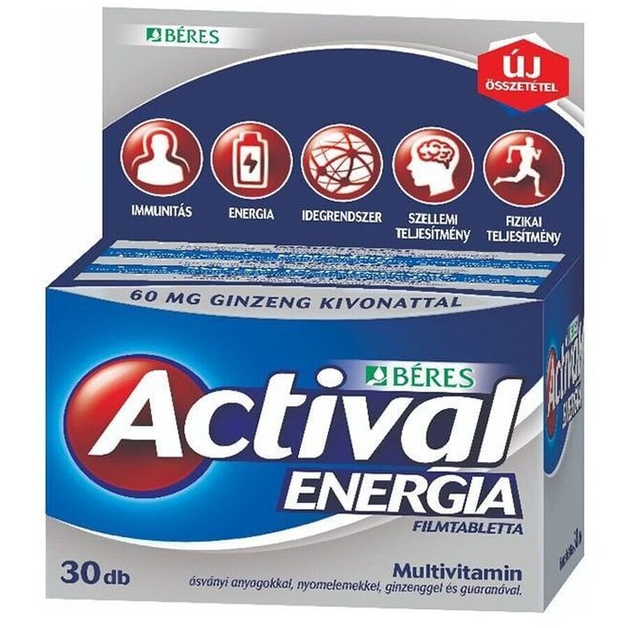 Béres Active Energy Ginseng + guarangin 30 harde capsules