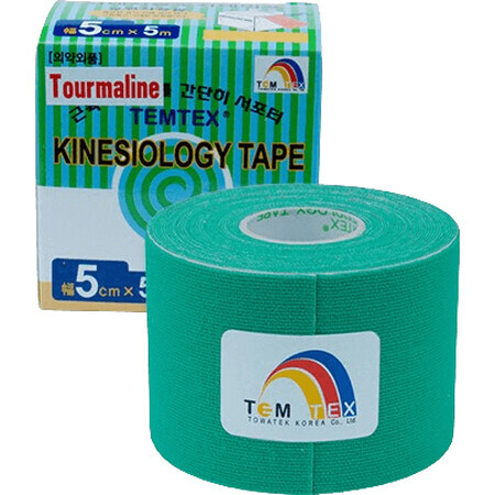 Kinesio Temtex toermalijn groen 5cmx5m