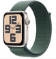 Apple Watch SE GPS 44mm Starlight aluminium behuizing met sportlus Meergroen