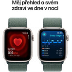 Apple Watch SE GPS 44mm Starlight aluminium behuizing met sportlus Meergroen