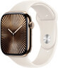 Apple Watch Series 10 GPS + Cellular 42 mm Gouden Titaniumbehuizing met Starlight Sportband - M/L