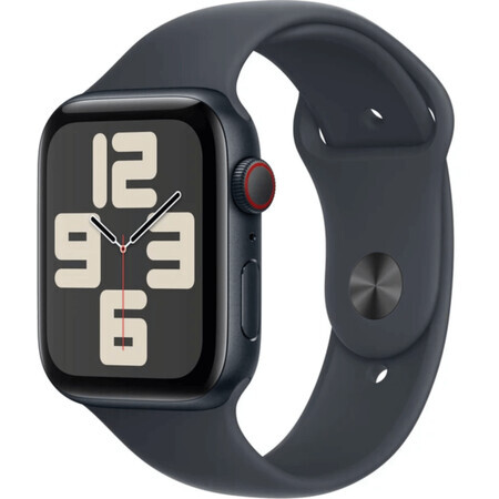 Apple Watch SE GPS + Cellular 44mm Middernacht Aluminium Behuizing met Middernacht Sport Band - M/L