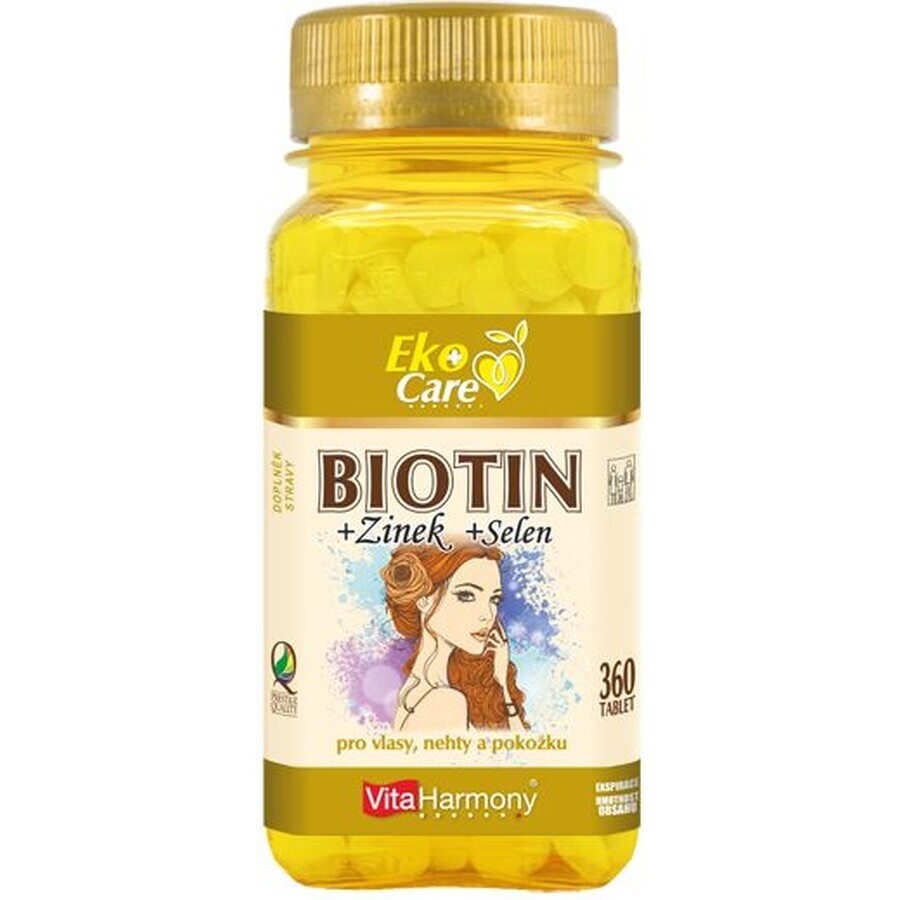 VitaHarmony Biotine 300 µg + Selenium + Zink 360 tabletten