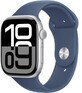 Apple Watch Series 10 GPS + Cellular 42mm Zilver Aluminium Behuizing met Denim Sport Band - M/L