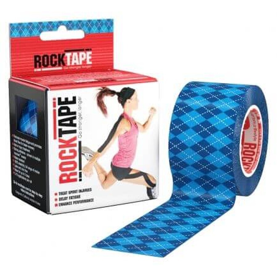 RockTape Design kinesiologische tape - agryle blauw 5 m