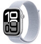 Apple Watch Series 10 GPS 42mm Zilver Aluminium Behuizing met Sport Gesp Blauw Wolk