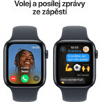 Apple Watch SE GPS 40 mm Midnight aluminium behuizing met Midnight sportband - M/L