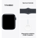 Apple Watch SE GPS 40 mm Midnight aluminium behuizing met Midnight sportband - M/L