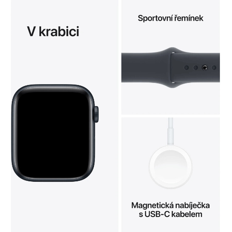 Apple Watch SE GPS 40 mm Midnight aluminium behuizing met Midnight sportband - M/L