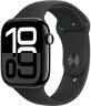 Apple Watch Series 10 GPS + Cellular 46mm Jet Black Aluminium Behuizing met Zwarte Sport Band - M/L