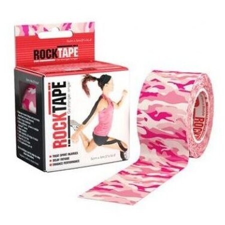 RockTape Design kinesiologische tape - roze afplakband 5 m