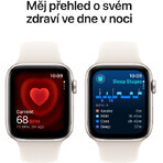 Apple Watch SE GPS + Cellular 44mm Starlight Aluminium Behuizing met Starlight Sport Band - M/L