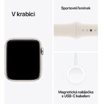 Apple Watch SE GPS + Cellular 44mm Starlight Aluminium Behuizing met Starlight Sport Band - M/L