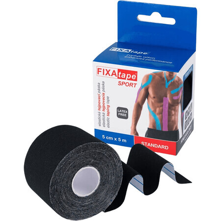 FixAtape STANDARD sporttape 5cm x 5m zwart