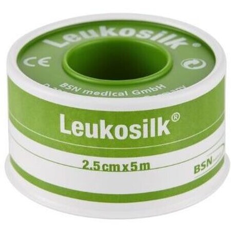 Leukosilk spoel 2,5 cm x 5 m