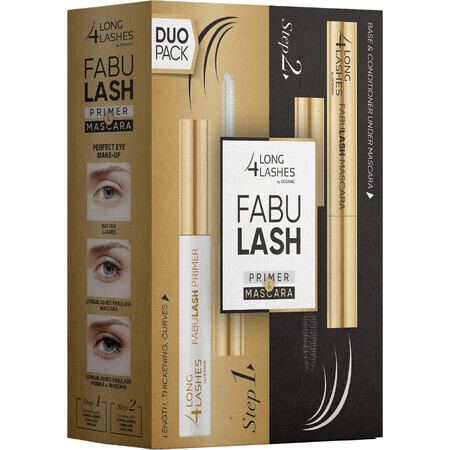 Long 4 Lashes Fabulash Primer 9 ml + Mascara 10 ml 2 stuks