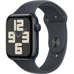 Apple Watch SE GPS 44mm Midnight aluminium behuizing met Midnight sportband - M/L