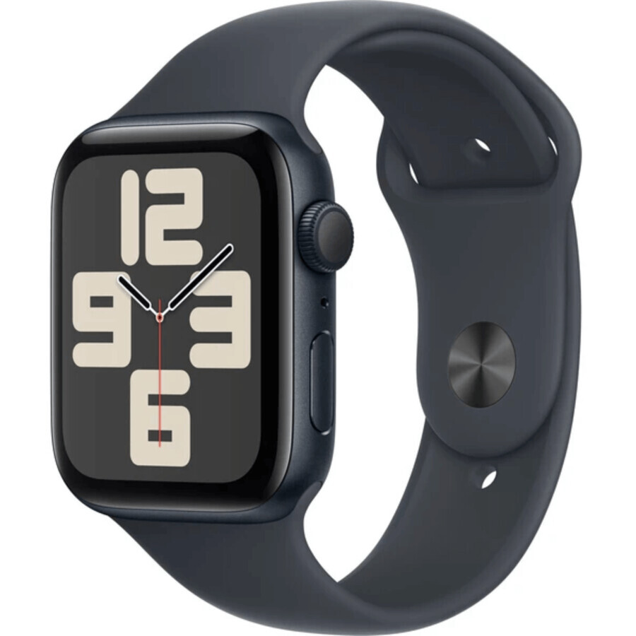 Apple Watch SE GPS 44mm Midnight aluminium behuizing met Midnight sportband - M/L