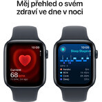 Apple Watch SE GPS 44mm Midnight aluminium behuizing met Midnight sportband - M/L