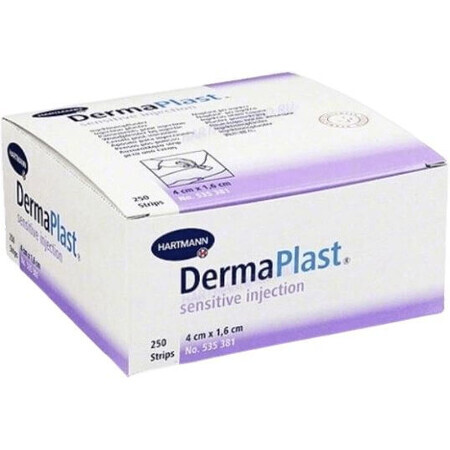 Hartmann Dermaplast injectiegevoelige pleister voor behandeling van de injectieplaats of snijbloed 4 x 1,6 cm, 250 st.