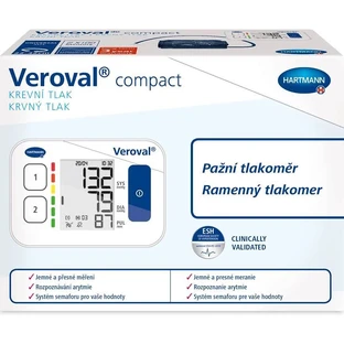 Hartmann Veroval compacte BPU22 digitale arm bloeddrukmeter met universele manchet