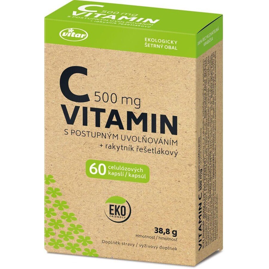 Vitar ECO VITAMINA C 500 mg + cătină de mare 60 capsule