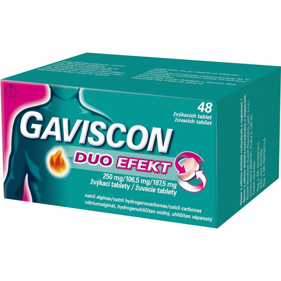 Gaviscon Duo Effect kauwtabletten 48 stuks