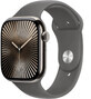 Apple Watch Series 10 GPS + Cellular 42mm Natuurlijke titanium behuizing met sportband Stone Grey - M/L