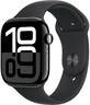 Apple Watch Series 10 GPS + Cellular 42mm Jet Black Aluminium Behuizing met Zwarte Sport Band - M/L