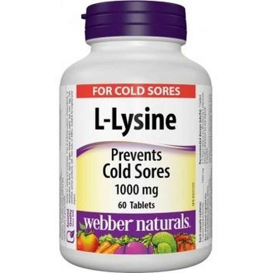 Webber Naturals L - Lysine 1000 mg 60 tabletten