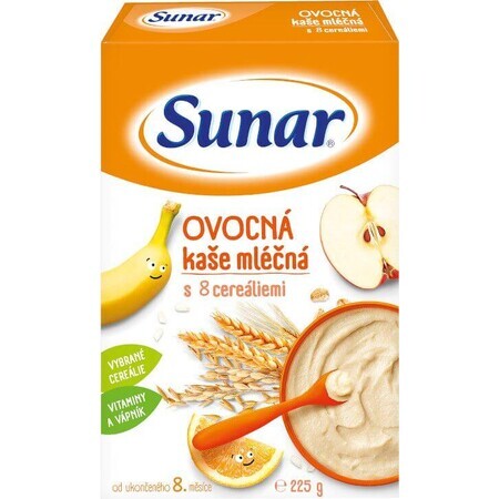 Sunar vruchtenpap met 8 granen 225 g