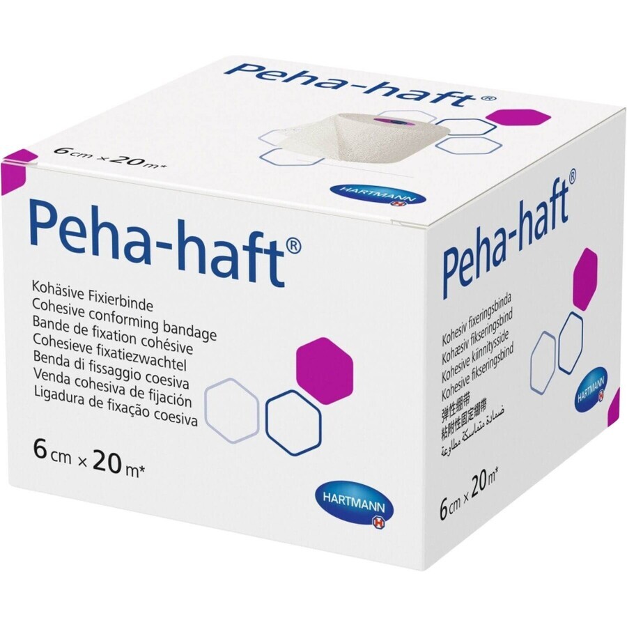 Peha-Haft Elastische bevestigingsband, 6 cm x 20 m