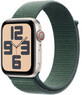 Apple Watch SE GPS + Cellular 44mm Starlight Aluminium Behuizing met Sport Loop Lake Green