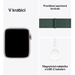 Apple Watch SE GPS + Cellular 44mm Starlight Aluminium Behuizing met Sport Loop Lake Green