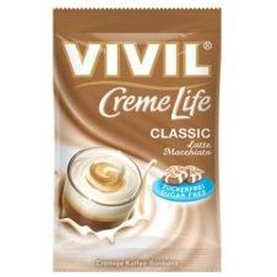 Vivil Bonbons Bonbons Creme Life Classic sans sucre à la crème de café 110 g