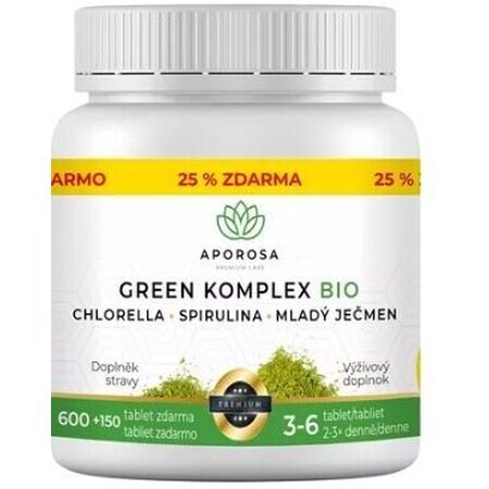 Aporosa Green Complex Chlorea Bio Orge jeune 750 comprimés