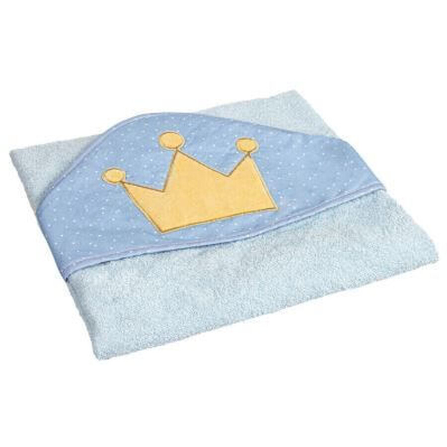 ROYAL BABY zachte handdoek met kap ROYAL BABY blauw, 85 x 85 cm