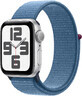 Apple Watch SE GPS 40mm Zilveren aluminium behuizing met winterblauwe sportlus