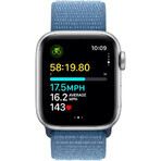 Apple Watch SE GPS 40mm Zilveren aluminium behuizing met winterblauwe sportlus